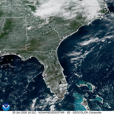 latest image of Southeast geocolor