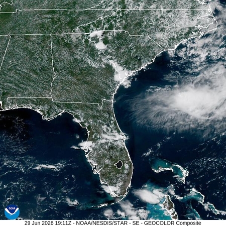 latest image of Southeast geocolor