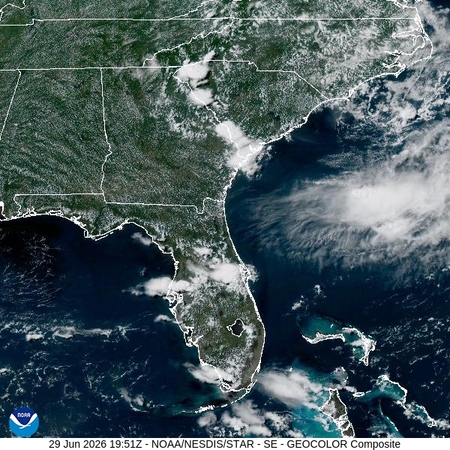 latest image of Southeast geocolor
