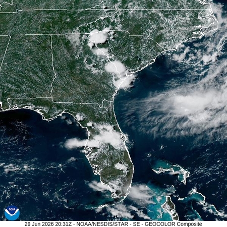 latest image of Southeast geocolor