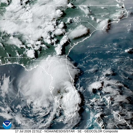 latest image of Southeast geocolor