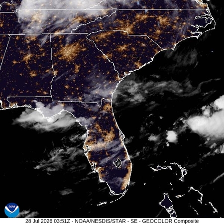 latest image of Southeast geocolor