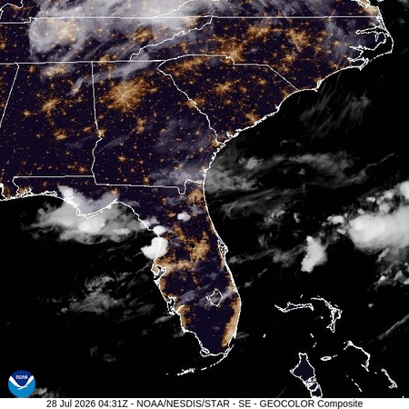 latest image of Southeast geocolor