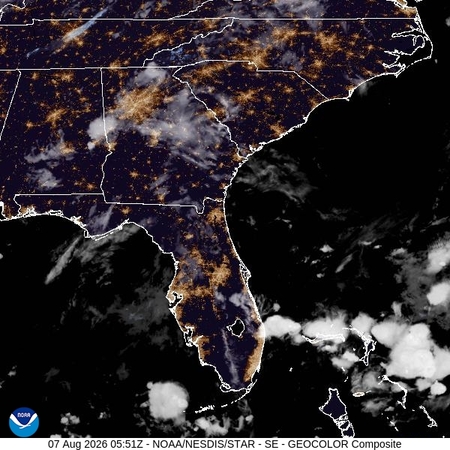 latest image of Southeast geocolor
