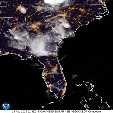 latest image of Southeast geocolor
