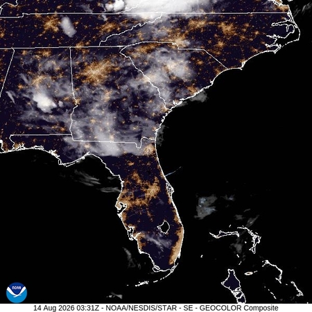 latest image of Southeast geocolor