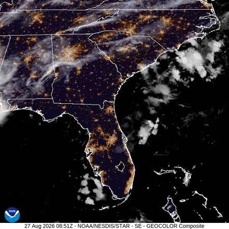 latest image of Southeast geocolor