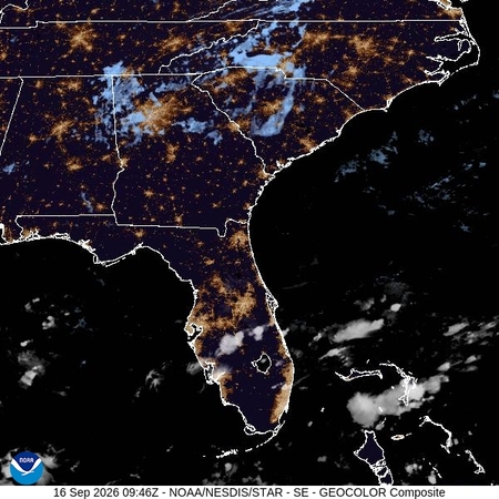 latest image of Southeast geocolor