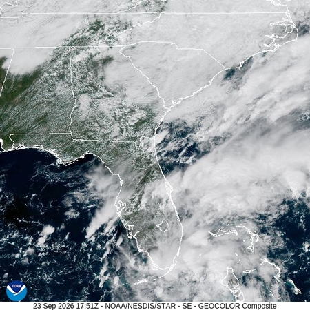latest image of Southeast geocolor