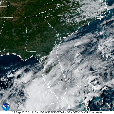 latest image of Southeast geocolor