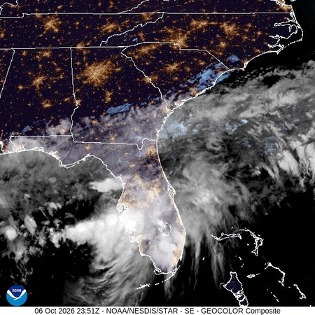 latest image of Southeast geocolor