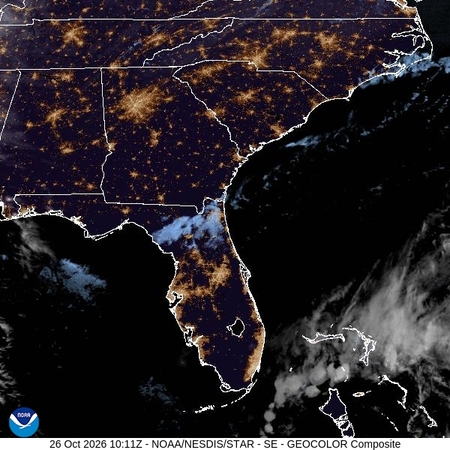 latest image of Southeast geocolor