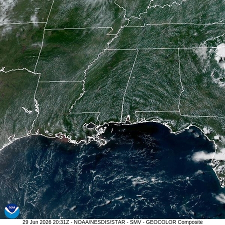 latest image of Lower Miss. Valley geocolor