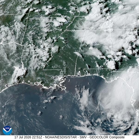 latest image of Lower Miss. Valley geocolor