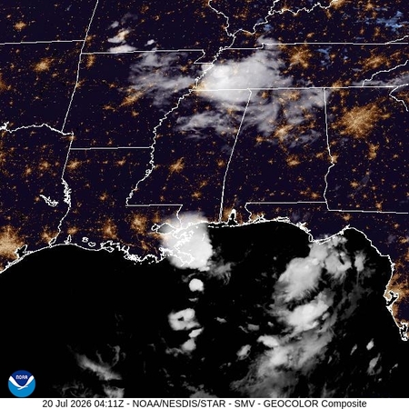latest image of Lower Miss. Valley geocolor