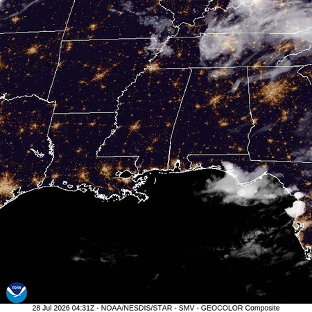 latest image of Lower Miss. Valley geocolor