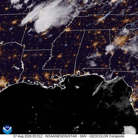 latest image of Lower Miss. Valley geocolor