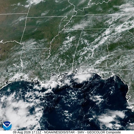 latest image of Lower Miss. Valley geocolor
