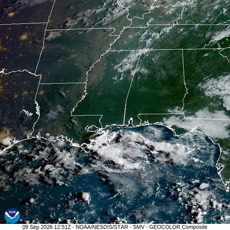 latest image of Lower Miss. Valley geocolor