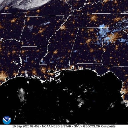 latest image of Lower Miss. Valley geocolor