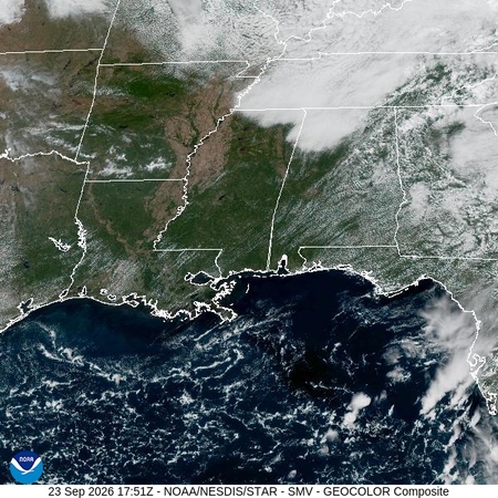 latest image of Lower Miss. Valley geocolor