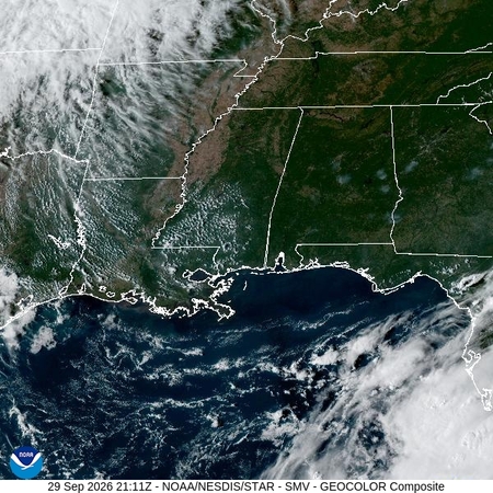 latest image of Lower Miss. Valley geocolor