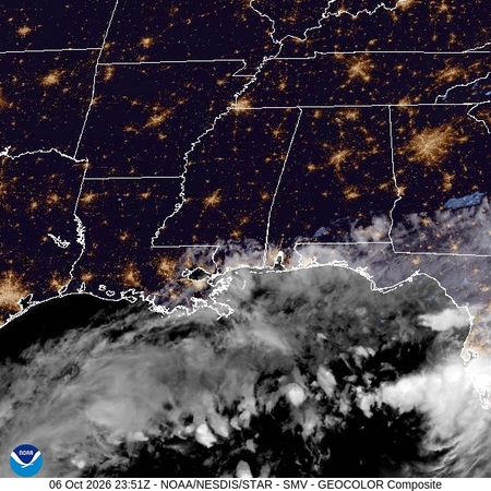 latest image of Lower Miss. Valley geocolor