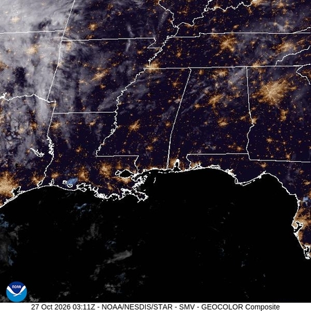 latest image of Lower Miss. Valley geocolor