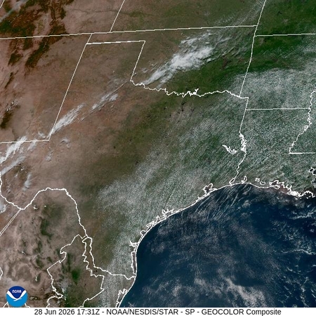 latest image of Southern Plains geocolor