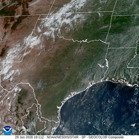 latest image of Southern Plains geocolor