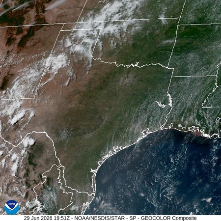 latest image of Southern Plains geocolor