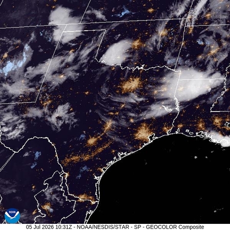 latest image of Southern Plains geocolor