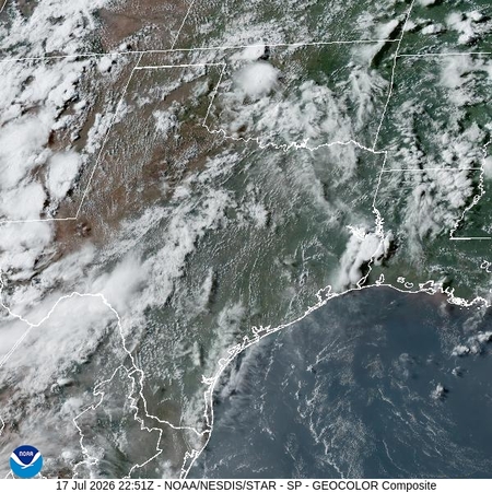 latest image of Southern Plains geocolor