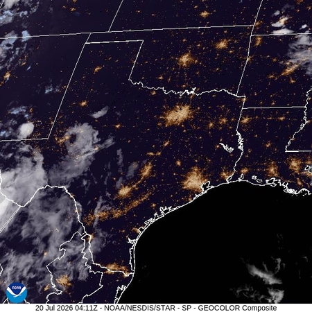 latest image of Southern Plains geocolor