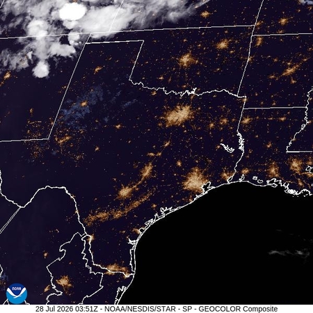 latest image of Southern Plains geocolor