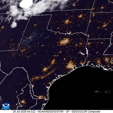 latest image of Southern Plains geocolor