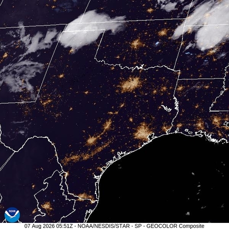 latest image of Southern Plains geocolor