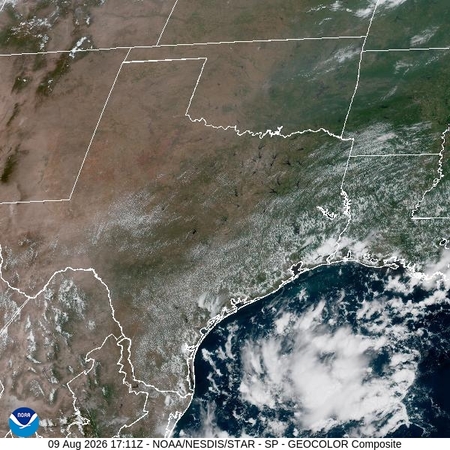 latest image of Southern Plains geocolor