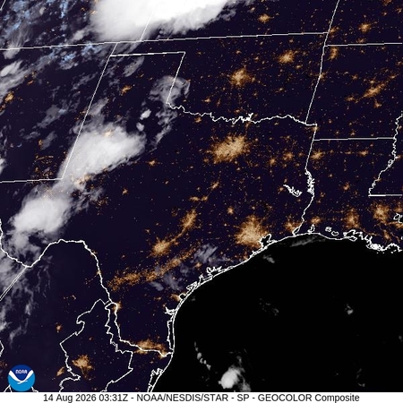 latest image of Southern Plains geocolor