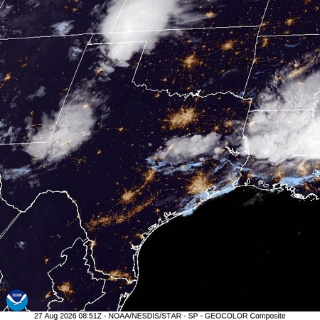 latest image of Southern Plains geocolor