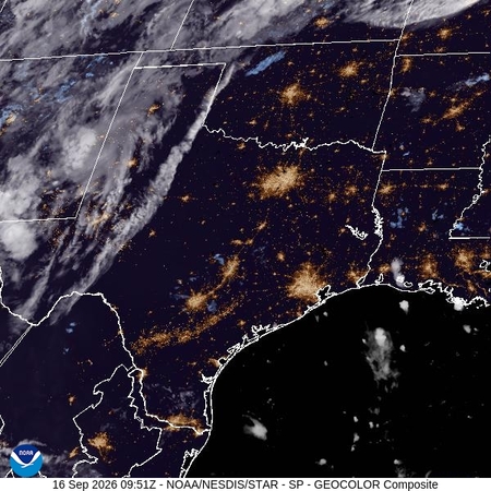 latest image of Southern Plains geocolor