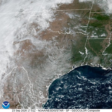 latest image of Southern Plains geocolor