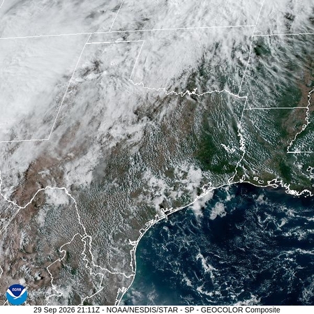 latest image of Southern Plains geocolor