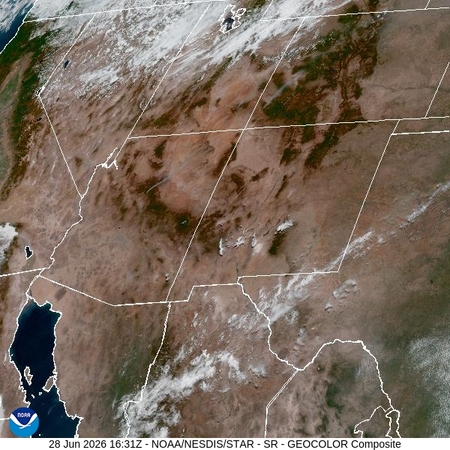 latest image of Southern Rockies geocolor