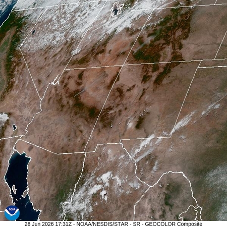 latest image of Southern Rockies geocolor