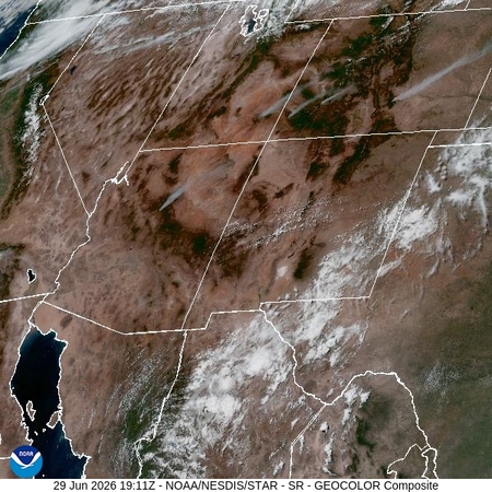 latest image of Southern Rockies geocolor