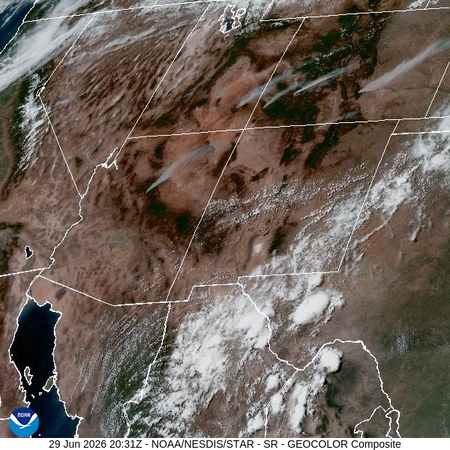 latest image of Southern Rockies geocolor