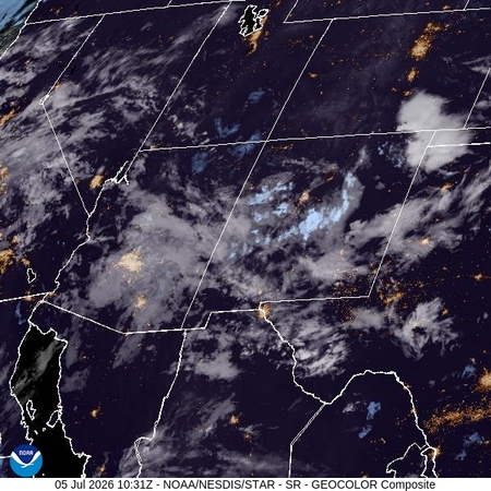 latest image of Southern Rockies geocolor