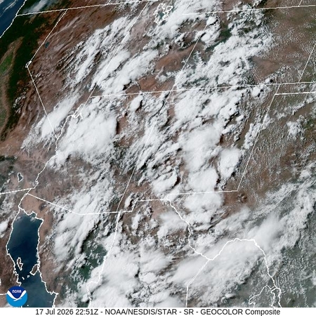 latest image of Southern Rockies geocolor