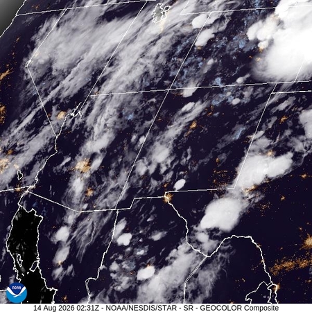 latest image of Southern Rockies geocolor